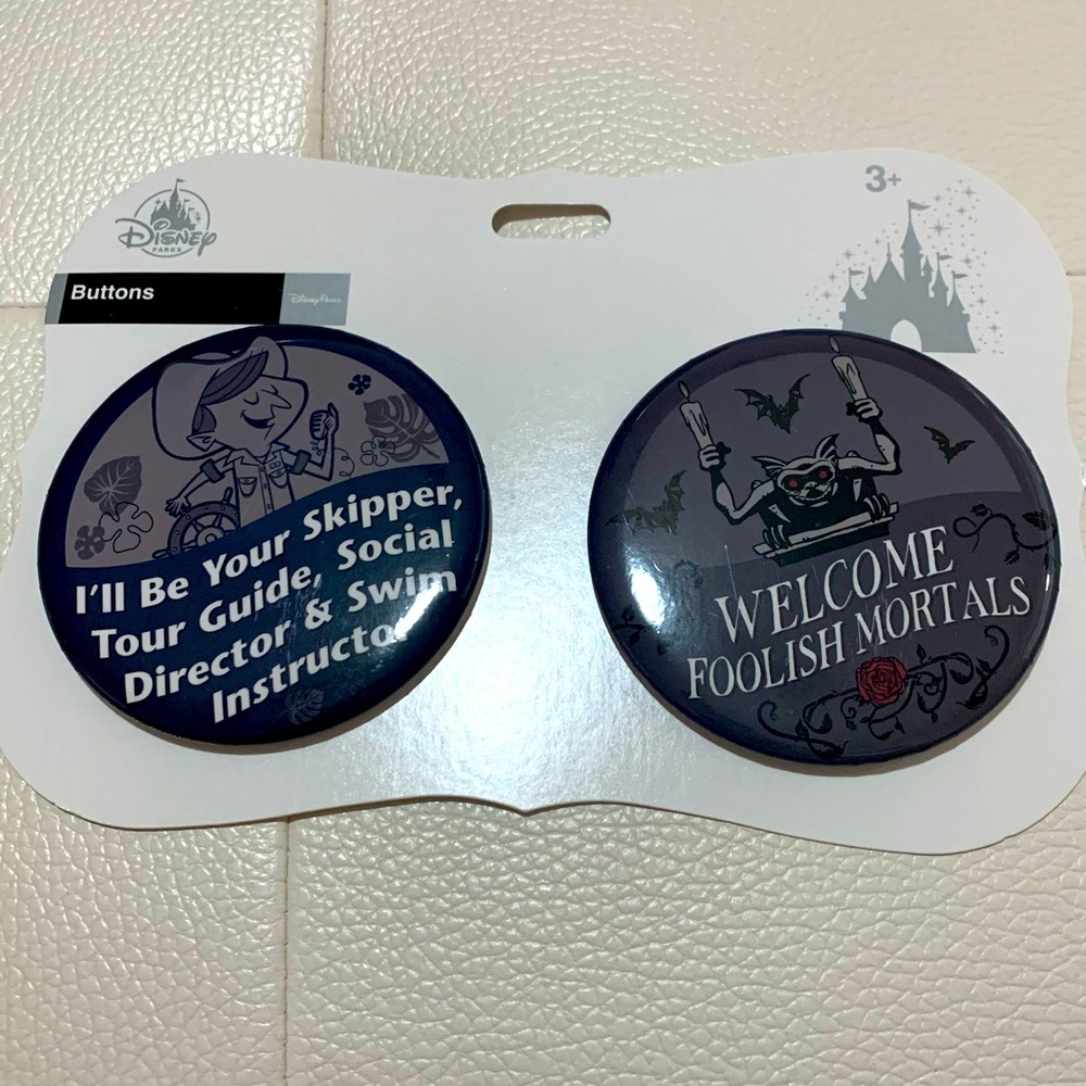 New! Disney Park Buttons